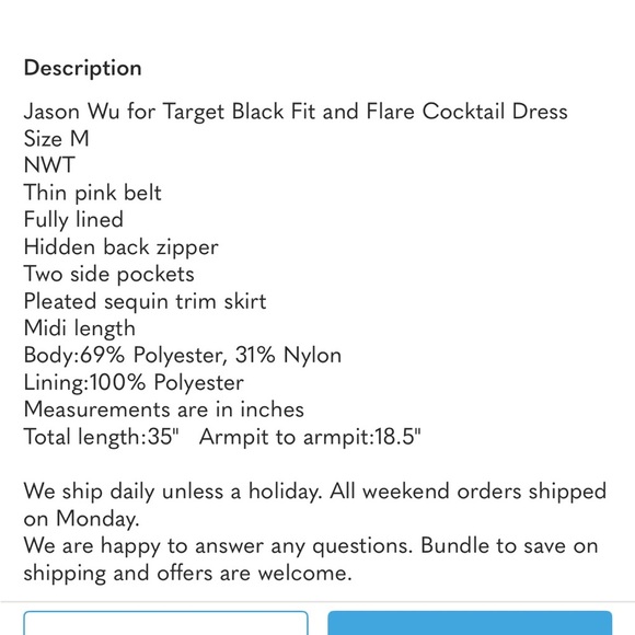 Jason Wu for Target black fit and flare cocktail dress - Picture 13 of 13